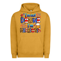 Pigment Peanut Butter I'm not drunk I'm patriotic Urban Hoodie - Neo Western