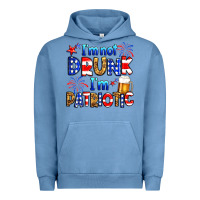 Pigment Pebble Blue I'm not drunk I'm patriotic Urban Hoodie - Neo Western