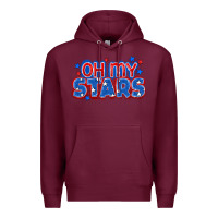 Burgundy Oh my stars 4th of july Premium Hoodie - CowGirlArtShop