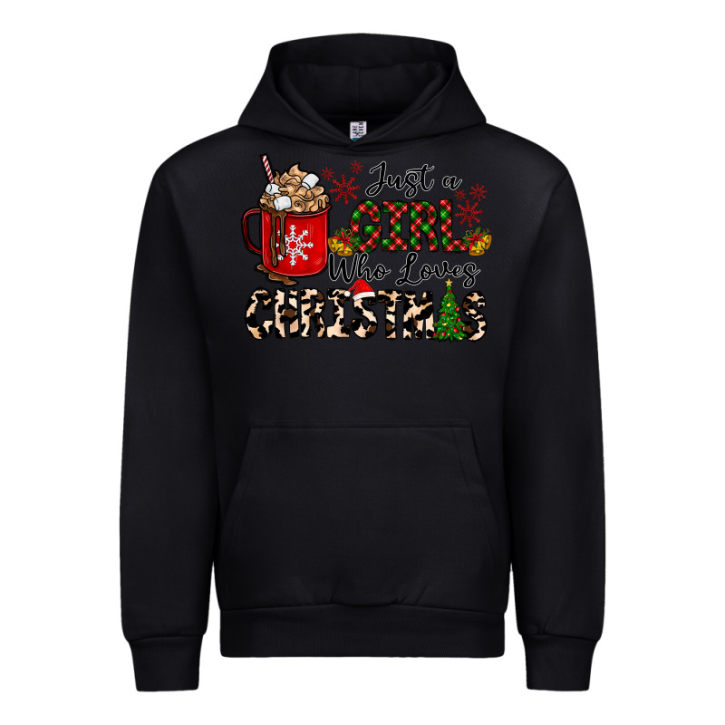 Just A Girl Who Loves Christmas Urban Hoodie by CowhideDigitalArt | Teevron