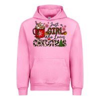 Fuchsia Pink just a girl who loves christmas Urban Hoodie - CowhideDigitalArt