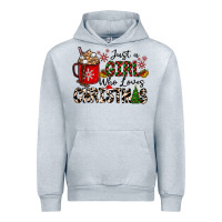 Heather Grey just a girl who loves christmas Urban Hoodie - CowhideDigitalArt