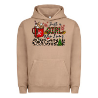 Pigment Burro just a girl who loves christmas Urban Hoodie - CowhideDigitalArt