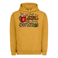Pigment Peanut Butter just a girl who loves christmas Urban Hoodie - CowhideDigitalArt