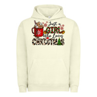 Pigment Pistachio just a girl who loves christmas Urban Hoodie - CowhideDigitalArt