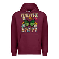 Burgundy Kind The Happy Premium Hoodie - CowhideDigitalArt