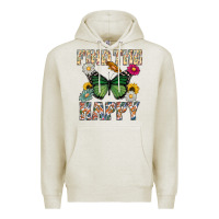 Oatmeal Heather Kind The Happy Premium Hoodie - CowhideDigitalArt