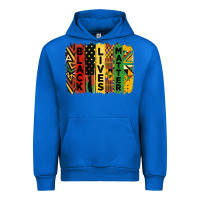 Cobalt junetheenth black livesmatter brush stroke Urban Hoodie - HRA Design Shop