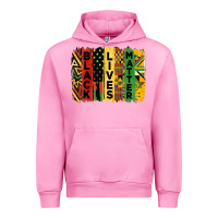Fuchsia Pink junetheenth black livesmatter brush stroke Urban Hoodie - HRA Design Shop