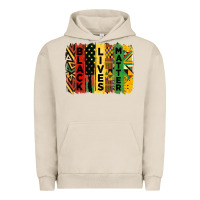 Pigment French Oak junetheenth black livesmatter brush stroke Urban Hoodie - HRA Design Shop