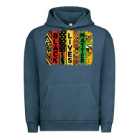 Pigment Midnight Navy junetheenth black livesmatter brush stroke Urban Hoodie - HRA Design Shop