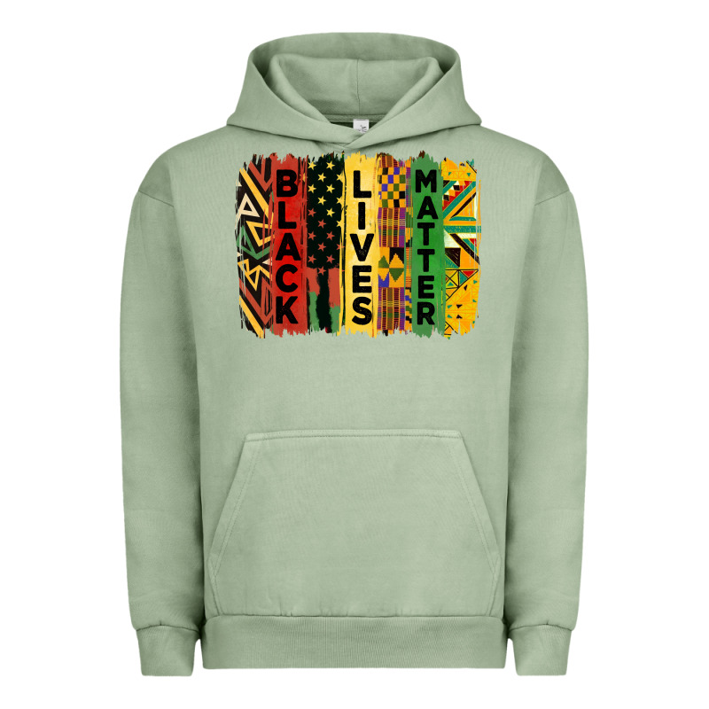 Junetheenth Black Livesmatter Brush Stroke Urban Hoodie by HRA Design Shop | Teevron