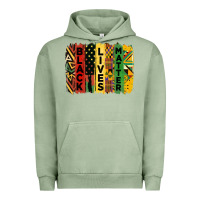 Pigment Oil Green junetheenth black livesmatter brush stroke Urban Hoodie - HRA Design Shop