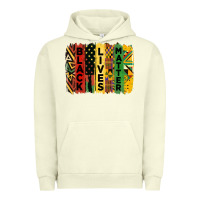 Pigment Pistachio junetheenth black livesmatter brush stroke Urban Hoodie - HRA Design Shop