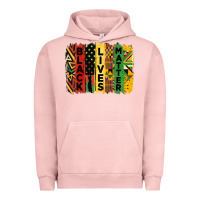 Pigment Salmon junetheenth black livesmatter brush stroke Urban Hoodie - HRA Design Shop