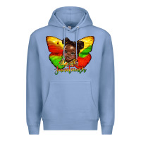 Colony Blue juneteenth butterfly black girl Premium Hoodie - HRA Design Shop