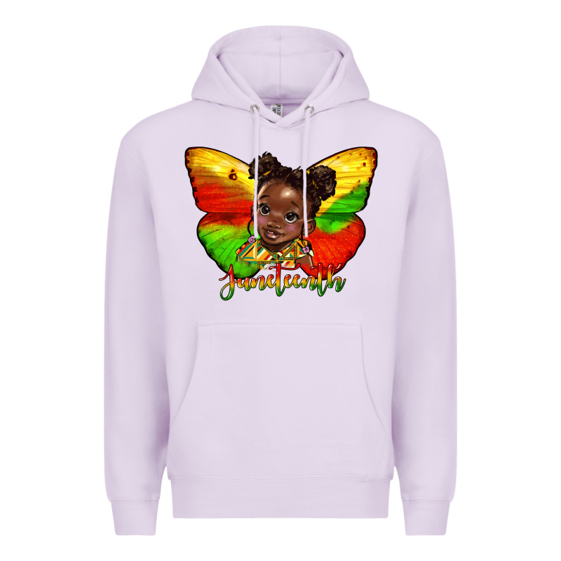 Juneteenth Butterfly Black Girl Premium Hoodie by HRA Design Shop | Teevron