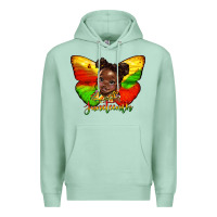 Seafoam juneteenth butterfly black girl Premium Hoodie - HRA Design Shop