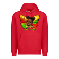 Red juneteenth butterfly black girl Premium Hoodie - HRA Design Shop