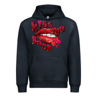 Navy kiss me back Urban Hoodie - FaDigitalArtStudio