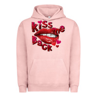 Pigment Salmon kiss me back Urban Hoodie - FaDigitalArtStudio