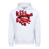 White kiss me back Urban Hoodie - FaDigitalArtStudio