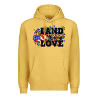 Antique Gold Land that we love 4th of July Premium Hoodie - Neo Western