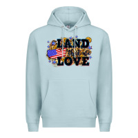 Blue Mist Land that we love 4th of July Premium Hoodie - Neo Western