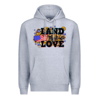 Heather Grey Land that we love 4th of July Premium Hoodie - Neo Western