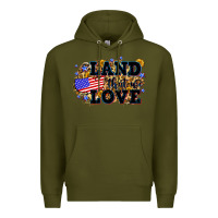 Army Green Land that we love 4th of July Premium Hoodie - Neo Western