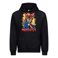 Black Meowica 4th of july Urban Hoodie - CowGirlArtShop