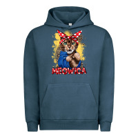Pigment Midnight Navy Meowica 4th of july Urban Hoodie - CowGirlArtShop