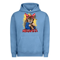 Pigment Pebble Blue Meowica 4th of july Urban Hoodie - CowGirlArtShop