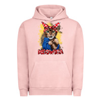 Pigment Salmon Meowica 4th of july Urban Hoodie - CowGirlArtShop