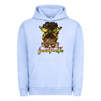 Pigment Grape Ice juneteenth black woman messy bun Urban Hoodie - HRA Design Shop