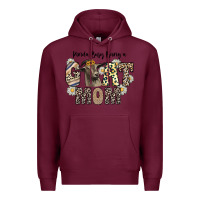 Burgundy kinda busy being a goat mom Premium Hoodie - CowhideDigitalArt
