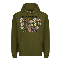 Army Green kinda busy being a goat mom Premium Hoodie - CowhideDigitalArt