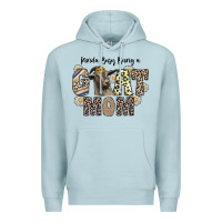 Blue Mist kinda busy being a goat mom Premium Hoodie - CowhideDigitalArt