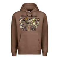 Chestnut kinda busy being a goat mom Premium Hoodie - CowhideDigitalArt