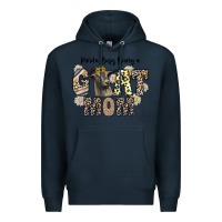 Navy kinda busy being a goat mom Premium Hoodie - CowhideDigitalArt