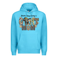 Ocean Blue kinda busy being a goat mom Premium Hoodie - CowhideDigitalArt