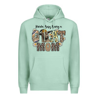 Seafoam kinda busy being a goat mom Premium Hoodie - CowhideDigitalArt