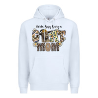 White kinda busy being a goat mom Premium Hoodie - CowhideDigitalArt