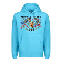Ocean Blue Party like its 1776 4th of july Premium Hoodie - CowGirlArtShop