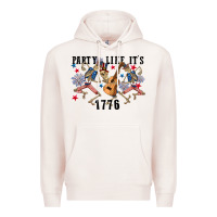 Pale Pink Party like its 1776 4th of july Premium Hoodie - CowGirlArtShop