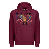 Burgundy Party like its 1776 4th of july Premium Hoodie - CowGirlArtShop