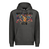 Charcoal Heather Party like its 1776 4th of july Premium Hoodie - CowGirlArtShop