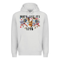 Dove Grey Party like its 1776 4th of july Premium Hoodie - CowGirlArtShop