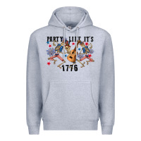 Heather Grey Party like its 1776 4th of july Premium Hoodie - CowGirlArtShop