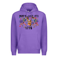 Purple Party like its 1776 4th of july Premium Hoodie - CowGirlArtShop